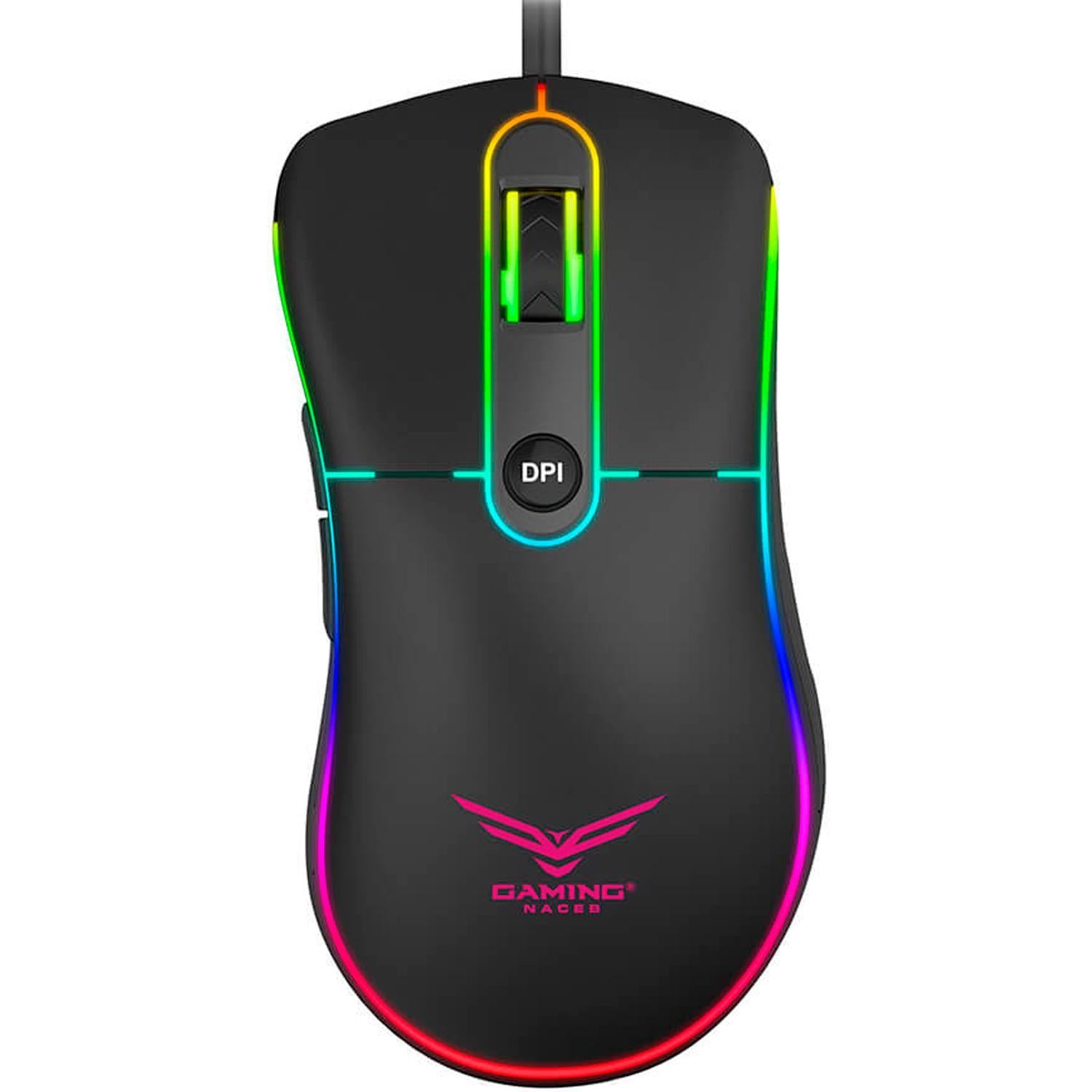Mouse Gamer Naceb Technology NA-0933 - Alámbrico, Juego, 1000/1600/2400/3200, Rainbow Mouse Gamer Naceb Technology NA-0933 - Alámbrico, Juego, 1000/1600/2400/3200, Rainbow